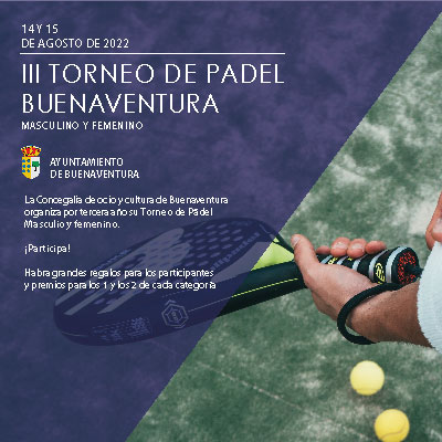 Cartel pádel